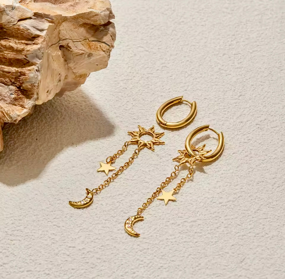 Sunrays Stainless Steel Earrings