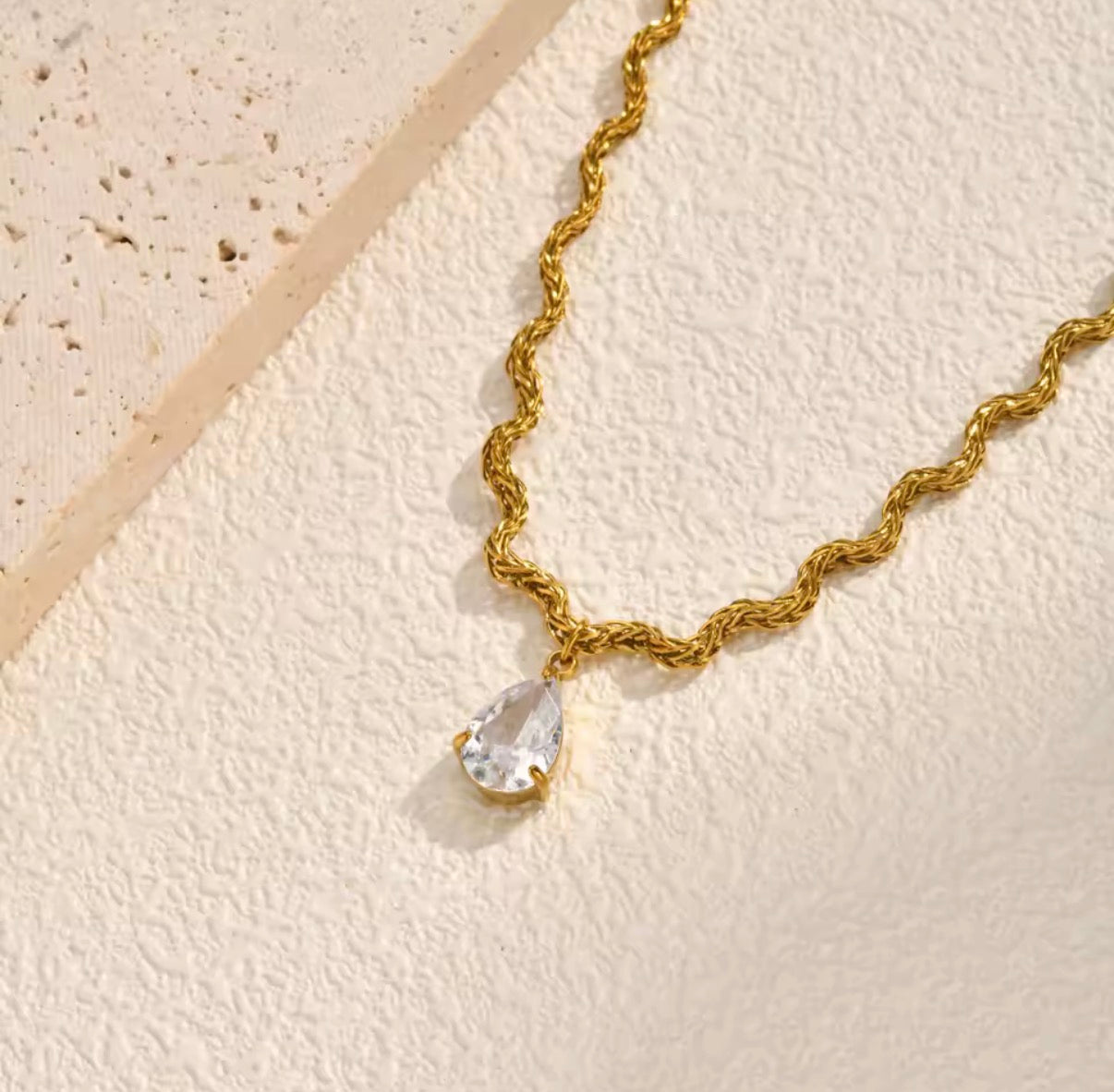 Wave Choker Stainless Steel Necklace