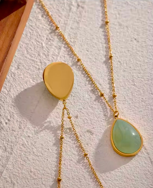 Jade Stainless Steel Necklace