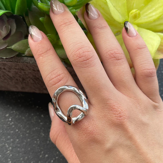 Bridge of Love Ring 24k Silver Plated