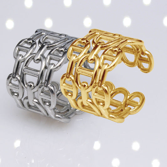 Chain Stainless Steel Ring