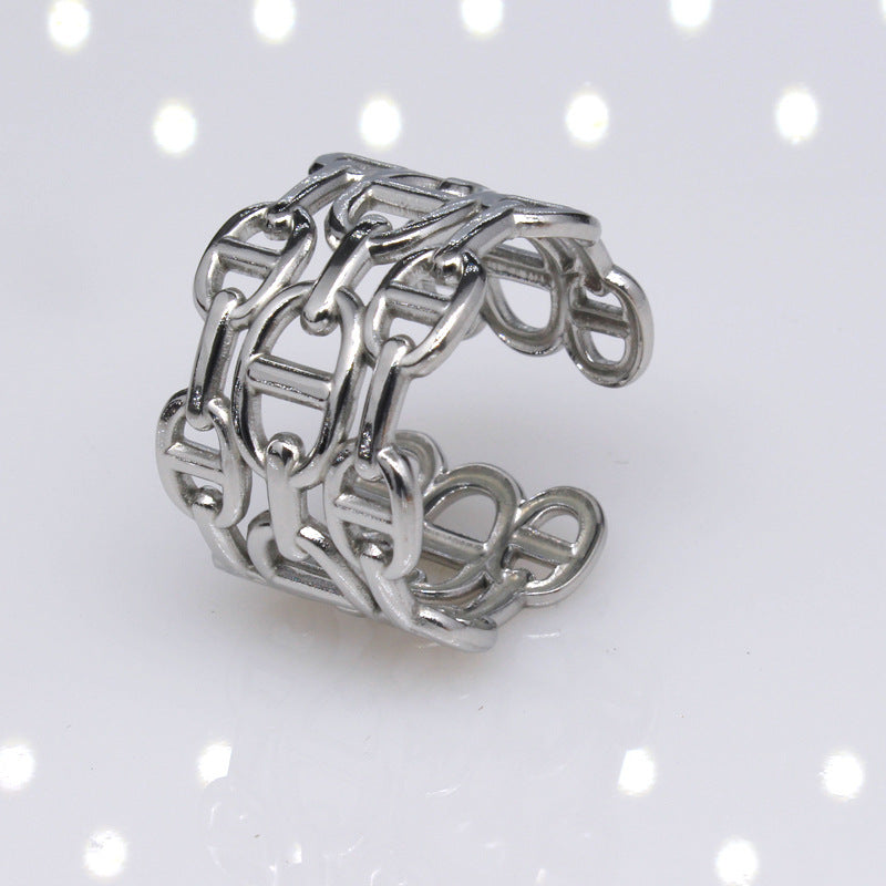 Chain Stainless Steel Ring