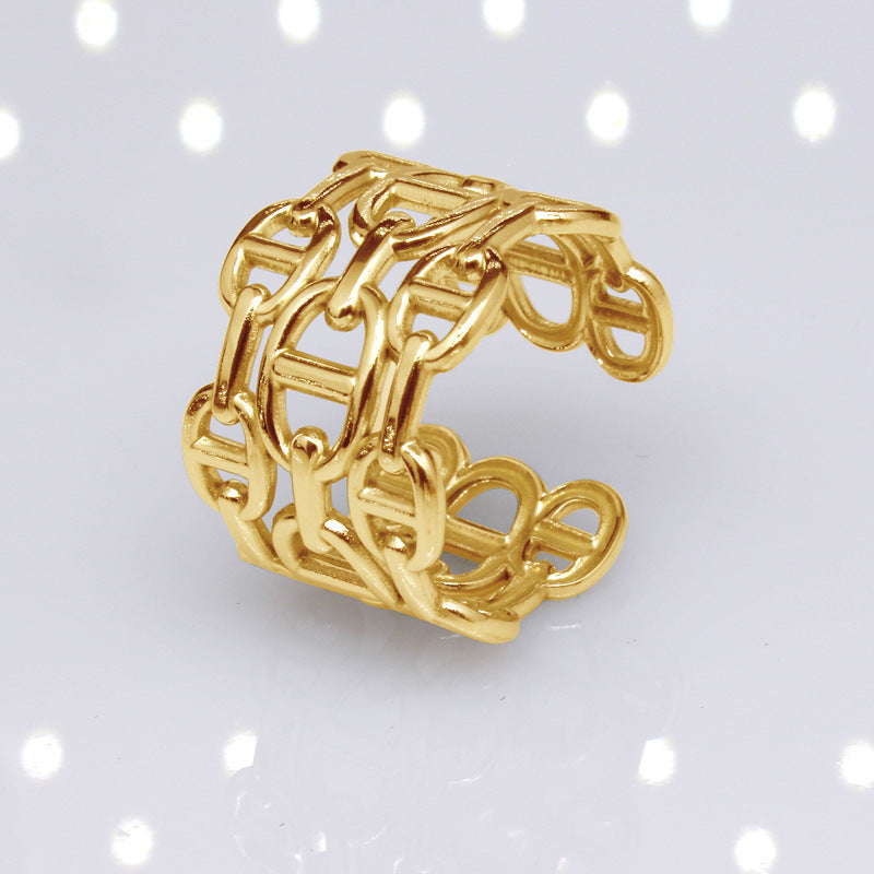 Chain Stainless Steel Ring