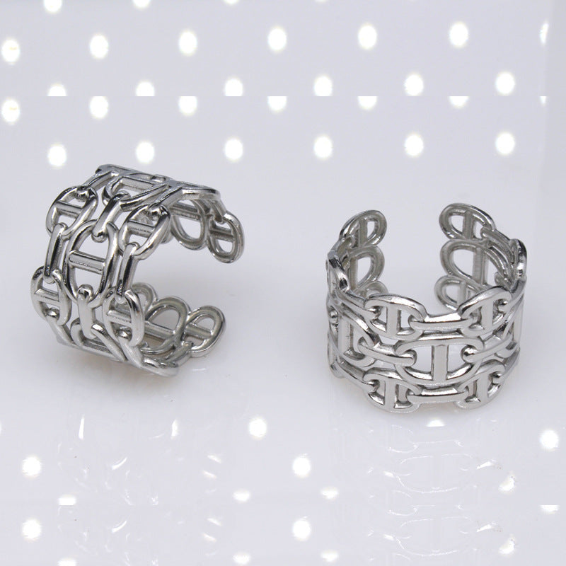 Chain Stainless Steel Ring